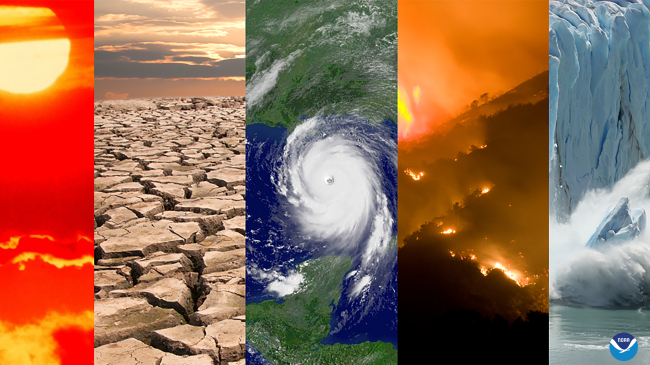 Climate change collage